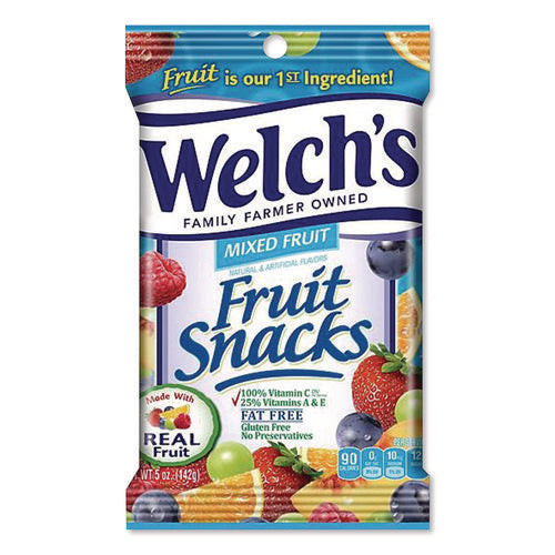 Fruit Snacks, Mixed Fruit, 5 oz Pouch, 12/Carton-(WELPIM05098)