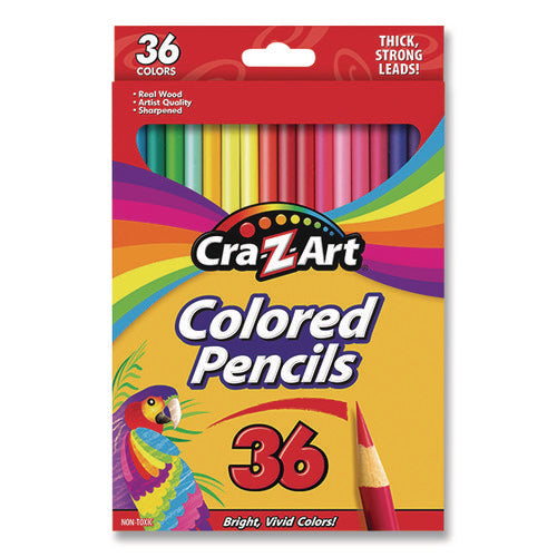 Colored Pencils, 36 Assorted Lead/Barrel Colors, 36/Box-(CZA10438WM36)