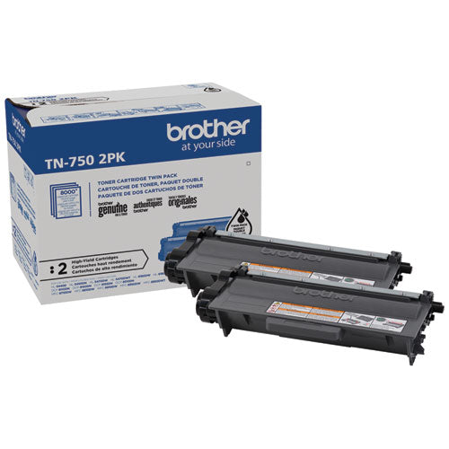 TN7502PK High-Yield Toner, 8,000 Page-Yield, Black, 2/Pack-(BRTTN7502PK)