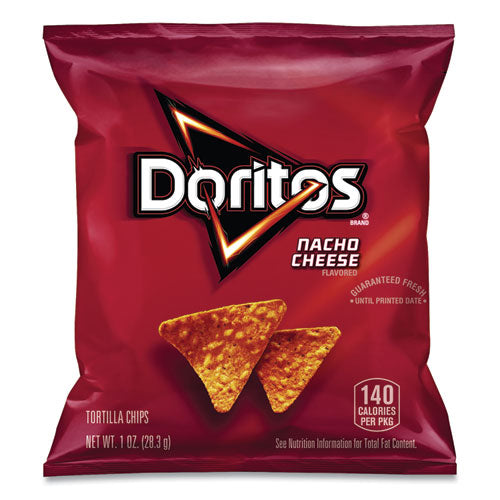 Nacho Cheese Tortilla Chips, 1 oz Snack Bag, 50/Carton, Ships in 1-3 Business Days-(GRR22000475)