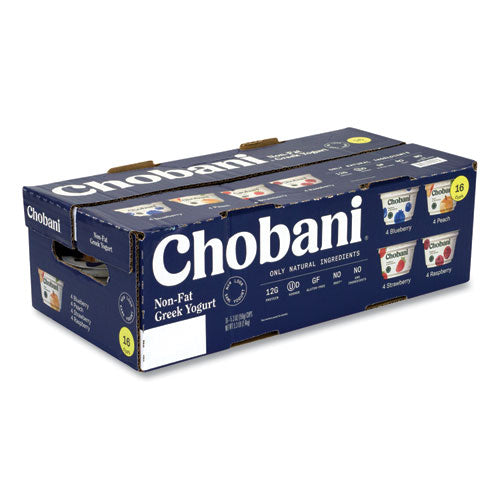 Greek Yogurt Variety Pack, Assorted Flavors, 5.3 oz Cup, 16 Cups/Box, Ships in 1-3 Business Days-(GRR90200001)