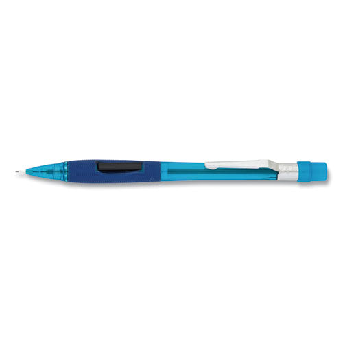 Quicker Clicker Mechanical Pencil, 0.5 mm, HB (#2.5), Black Lead, Transparent Blue Barrel-(PENPD345TC)