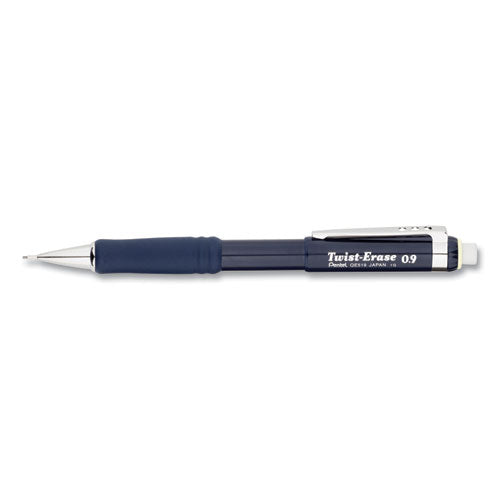 Twist-Erase III Mechanical Pencil, 0.9 mm, HB (#2.5), Black Lead, Blue Barrel-(PENQE519C)