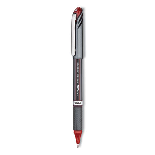 EnerGel NV Gel Pen, Stick, Bold 1 mm, Red Ink, Red Barrel, Dozen-(PENBL30B)