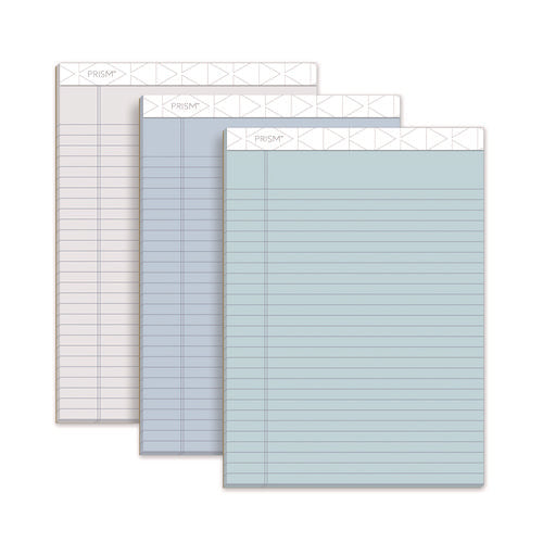 Prism + Colored Writing Pads, Wide/Legal Rule, 50 Assorted Pastel-Color 8.5 x 11.75 Sheets, 6/Pack-(TOP63116)