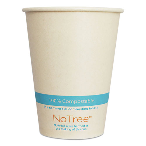 NoTree Paper Cold Cups, 12 oz, Natural, 1,000/Carton-(WORCUSU12C)