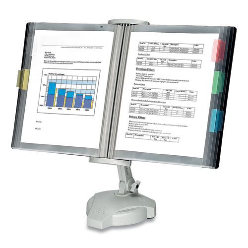 Reference Rack, Plastic, Letter, 10 Pockets, Platinum-(FEL22300)