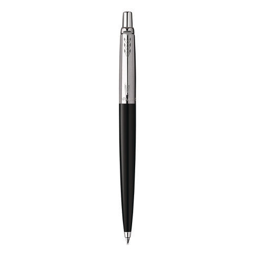 Jotter Ballpoint Pen, Retractable, Medium 0.7 mm, Blue Ink, Black Barrel-(PAR2096873)