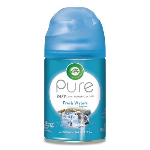 Freshmatic Ultra Automatic Spray Refill, Fresh Waters, 5.89 oz Aerosol Spray, 6/Carton-(RAC79553)