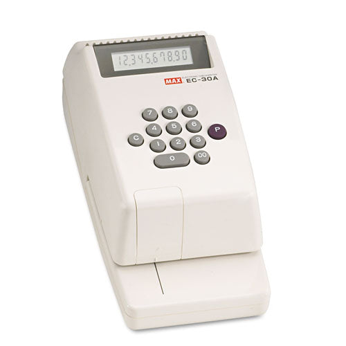 Electronic Checkwriter, 10-Digit, 4.38 x 9.13 x 3.75-(MXBEC30A)