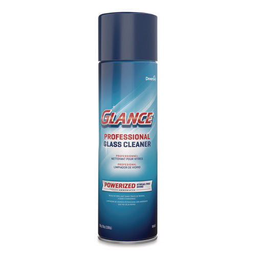 Glance Powerized Glass and Surface Cleaner, Ammonia Scent, 19 oz Aerosol Spray, 12/Carton-(DVO904553)