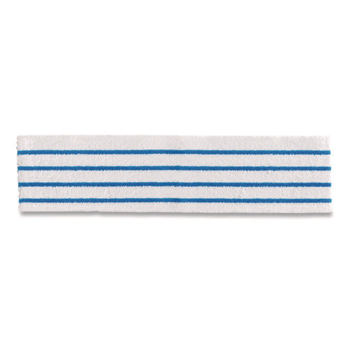 Disposable Microfiber Pad, 4.75 x 19, White/Blue Stripes, 50/Pack, 3 Packs/Carton-(RCP2134282)