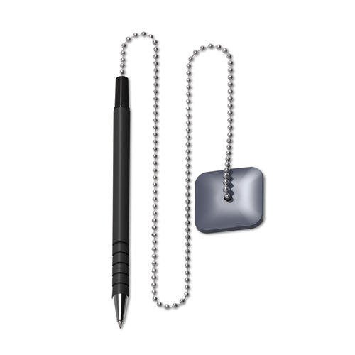 Ballpoint Counter Pen, Medium 0.7 mm, Black Ink, Black-(UNV15625)
