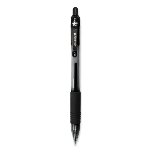 Z-Grip Ballpoint Pen, Retractable, Medium 0.7 mm, Black Ink, Black Tinted Barrel, 12/Pack-(ZEB23910)