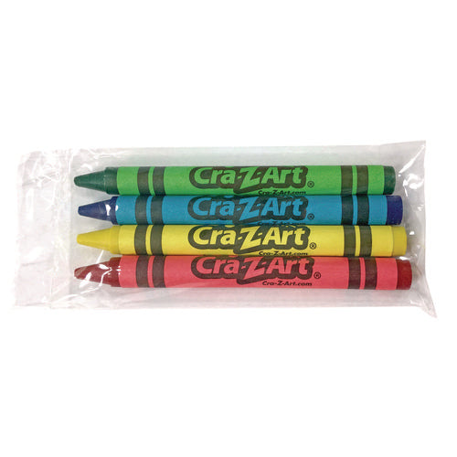 Washable Crayons, Assorted, 4/Pack-(CZA10314200)
