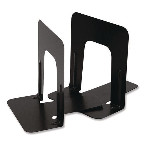 Steel Bookends, Nonskid, 4.75 x 5.13 x 5, Black, 1 Pair-(OIC93001)