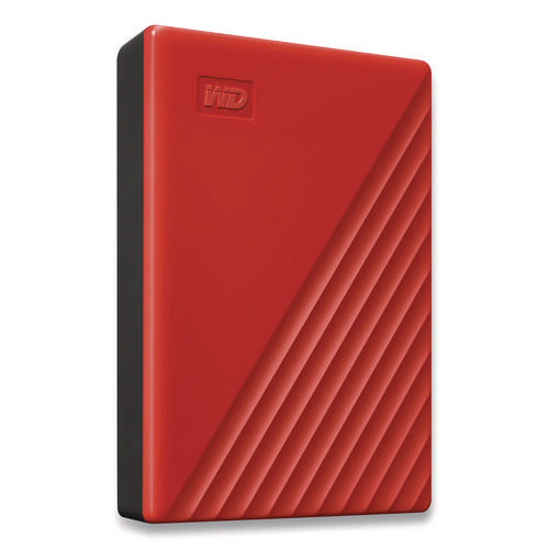 MY PASSPORT External Hard Drive, 4 TB, USB 3.2, Red-(WDCBPKJ0040BRD)