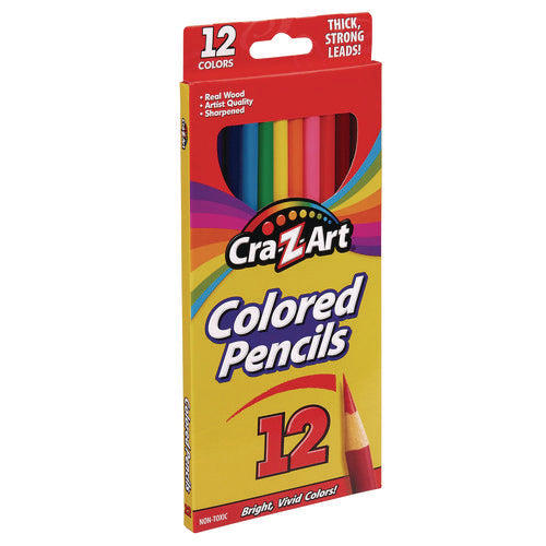 Colored Pencils, 12 Assorted Lead/Barrel Colors, 12/Set-(CZA1040472)