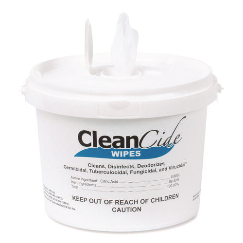CleanCide Disinfecting Wipes, 1-Ply, 8 x 5.5, Fresh Scent, White, 400/Tub-(WXF3130B400DEA)