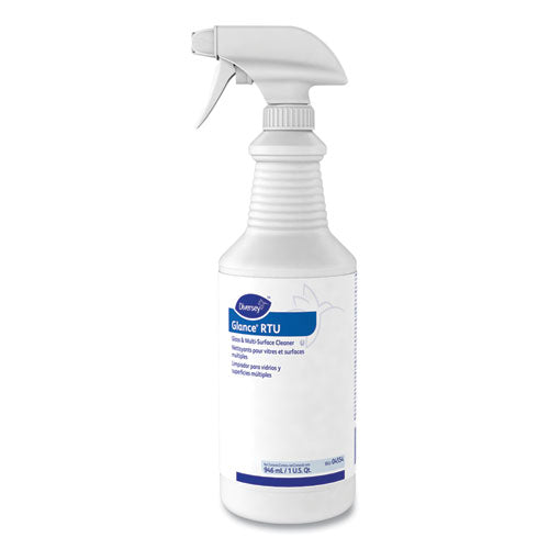 Glance Glass and Multi-Surface Cleaner, Liquid, 32 oz Spray Bottle, 12/Carton-(DVO04554)