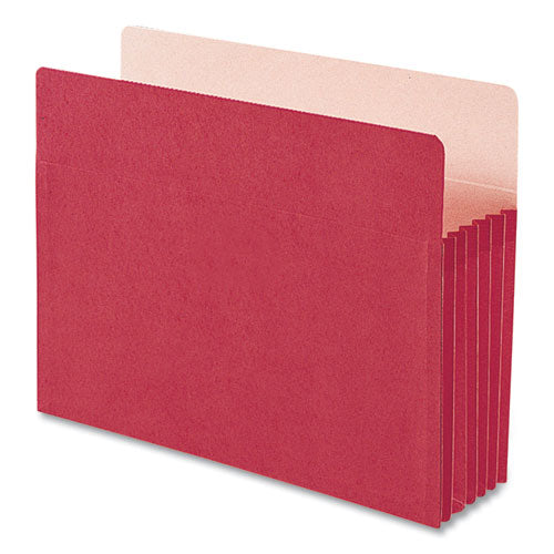Colored File Pockets, 5.25" Expansion, Letter Size, Red-(SMD73241)