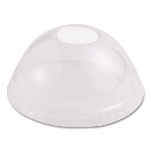 PLA Clear Cold Cup Lids, Dome Lid, Fits 9 oz to 24 oz Cups, 1,000/Carton-(WORCPLCS12D)