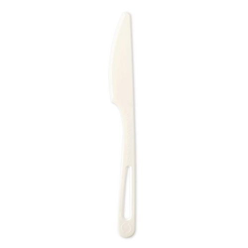 TPLA Compostable Cutlery, Knife, 6.7", White, 1,000/Carton-(WORKNPS6)