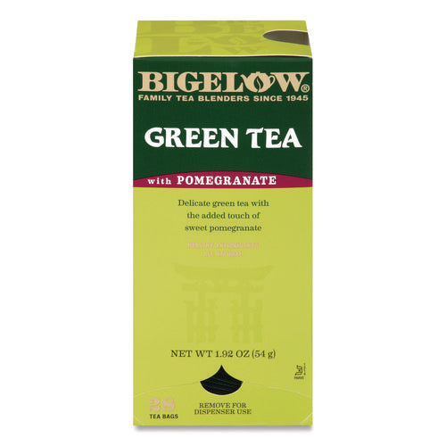 Green Tea with Pomegranate, 0.07 oz Tea Bag, 28/Box-(BTCRCB10363)