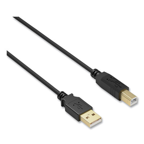 USB Printer Cable, Gold-Plated Connectors, 7 ft, Black-(NXT24400046)