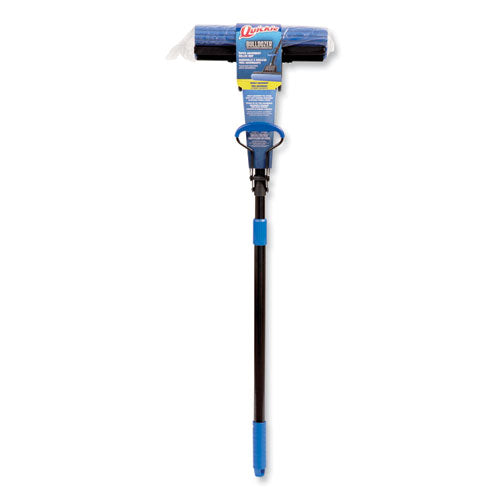 Bulldozer PVA Roller Mop, 12 x 2 Blue Polyvinyl Alcohol (PVA) Head, 38" to 48" Black/Blue Metal Handle-(QCK2077947)