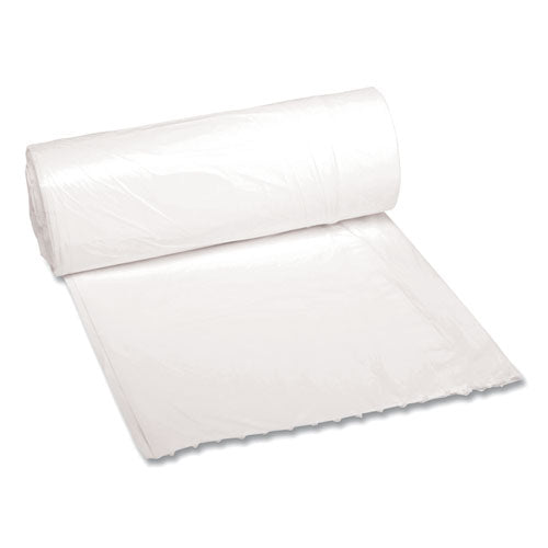 Low-Density Waste Can Liners, 10 gal, 0.4 mil, 24" x 23", White, 25 Bags/Roll, 20 Rolls/Carton-(BWK2423EXH)
