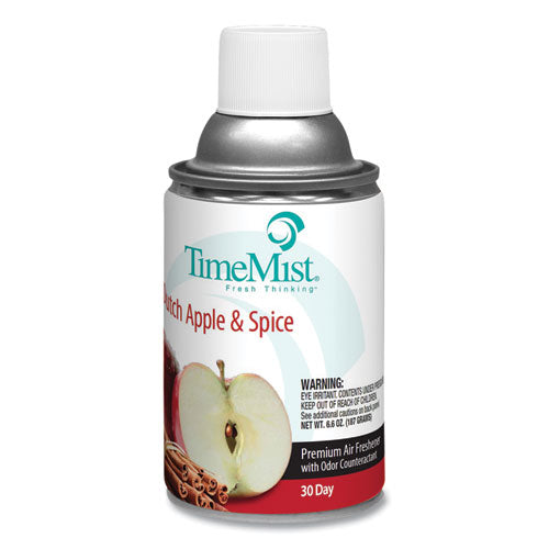 Premium Metered Air Freshener Refill, Dutch Apple and Spice, 6.6 oz Aerosol Spray, 12/Carton-(TMS1042818)