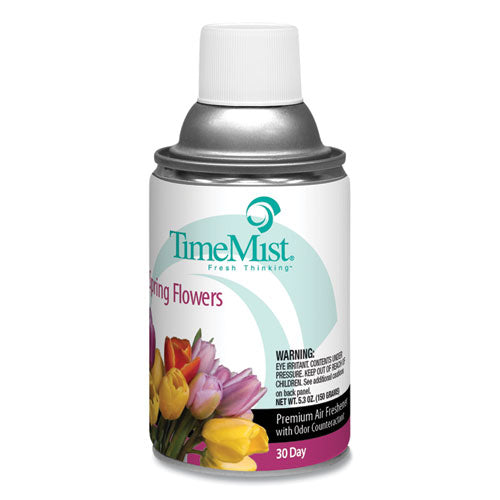 Premium Metered Air Freshener Refill, Spring Flowers, 5.3 oz Aerosol Spray, 12/Carton-(TMS1042712)