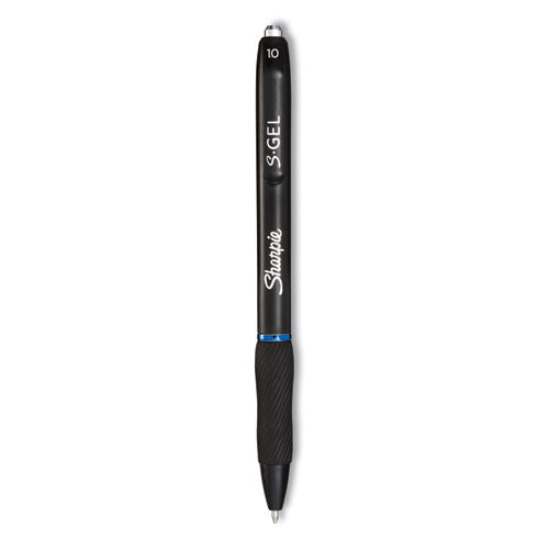 S-Gel High-Performance Gel Pen, Retractable, Bold 1 mm, Blue Ink, Black Barrel, 36/Pack-(SAN2096127)