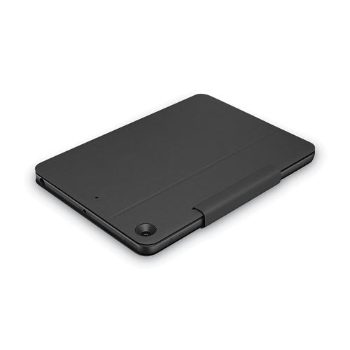 Rugged Folio Keyboard Case for iPad 7th/8th Gen, Gray-(LOG920009312)