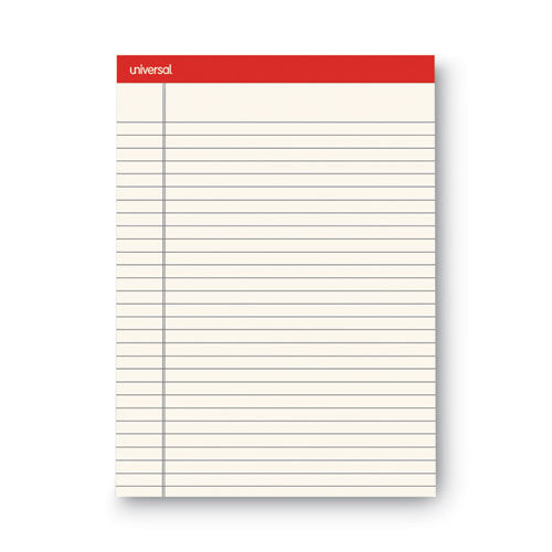 Colored Perforated Ruled Writing Pads, Letter Size Pad (8.5 x 11.75), Wide/Legal Rule, 50 Ivory 8.5 x 11 Sheets, Dozen-(UNV35882)