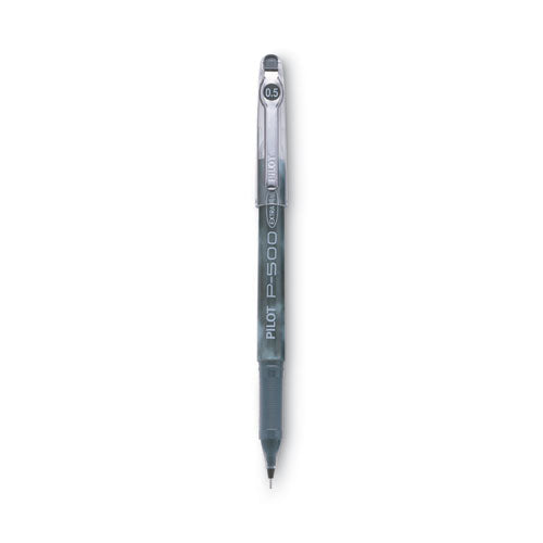 Precise P-500 Gel Pen, Stick, Extra-Fine 0.5 mm, Black Ink, Black Barrel, Dozen-(PIL38600)