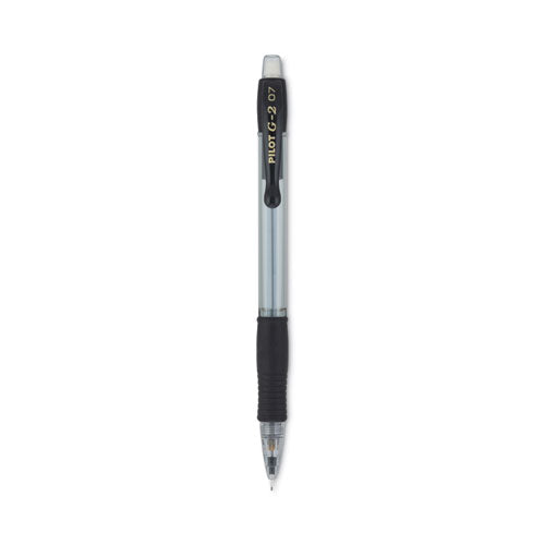 G2 Mechanical Pencil, 0.7 mm, HB (#2.5), Black Lead, Clear/Black Accents Barrel, Dozen-(PIL51015)