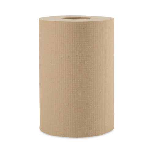 Hardwound Paper Towels, 1-Ply, 8" x 350 ft, Natural, 12 Rolls/Carton-(BWK6252)