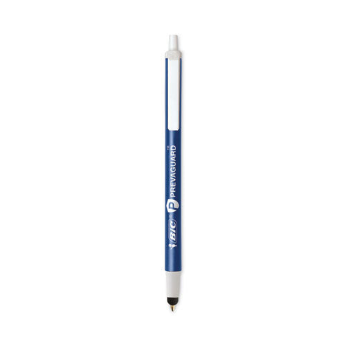 PrevaGuard Ballpoint/Stylus Pen, Retractable, Medium 1 mm, Blue Ink/Blue Barrel, Dozen-(BICCSSA11BE)