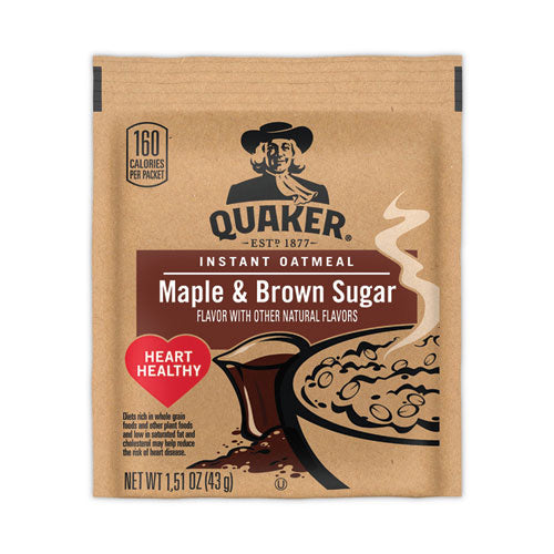 Instant Oatmeal, Maple and Brown Sugar, 1.51 oz Packet, 40 Count Box, Ships in 1-3 Business Days-(GRR22000754)