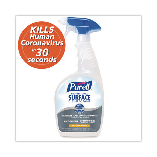 Professional Surface Disinfectant, Fresh Citrus, 32 oz Spray Bottle, 6/Carton-(GOJ334206)