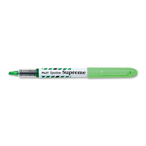 Spotliter Supreme Highlighter, Fluorescent Green Ink, Chisel Tip, Green/White Barrel-(PIL16004)