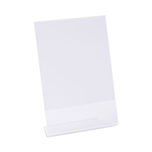 Clear L-Style Freestanding Frame, 5 x 7 Insert, 3/Pack-(UNV76850)