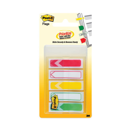 Arrow 0.5" Prioritization Page Flags, Red/Yellow/Green, 100/Pack-(MMM684ARRRYG)