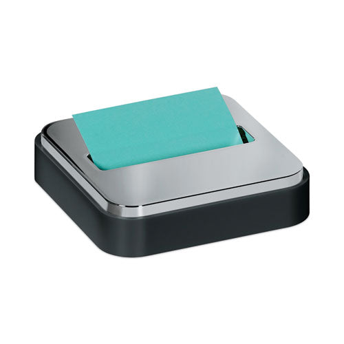 Steel Top Dispenser, For 3 x 3 Pads, Black/Steel-(MMMSTL330BK)