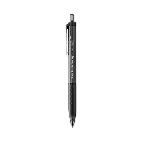 InkJoy 300 RT Ballpoint Pen, Refillable, Retractable, Medium 1 mm, Black Ink, Black Barrel, 24/Pack-(PAP1945925)