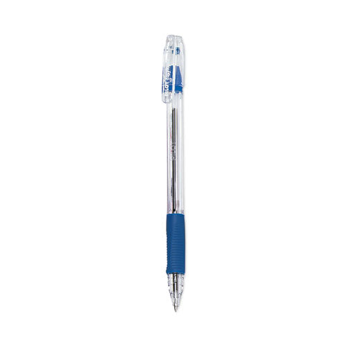 EasyTouch Ballpoint Pen, Stick, Fine 0.7 mm, Blue Ink, Clear Barrel, Dozen-(PIL32002)