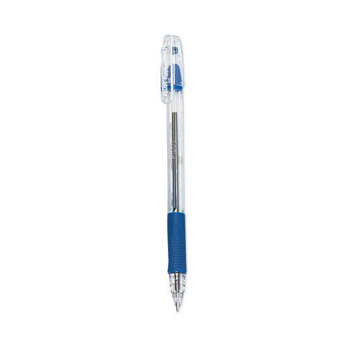 EasyTouch Ballpoint Pen, Stick, Medium 1 mm, Blue Ink, Clear Barrel, Dozen-(PIL32011)