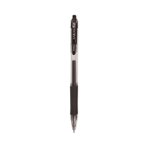 Sarasa Dry Gel X20 Gel Pen Value Pack, Retractable, Medium 0.7 mm, Black Ink, Smoke Barrel, 24/Box-(ZEB14680)